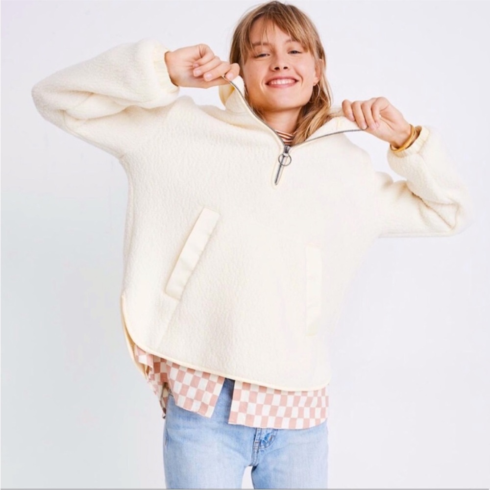 Madewell Polartec Cream Half-Zip